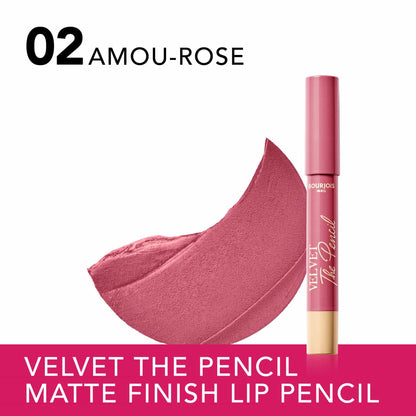 Velvet The Pencil Matte Finish Lipliner 1.8g Amou-Rose|3g