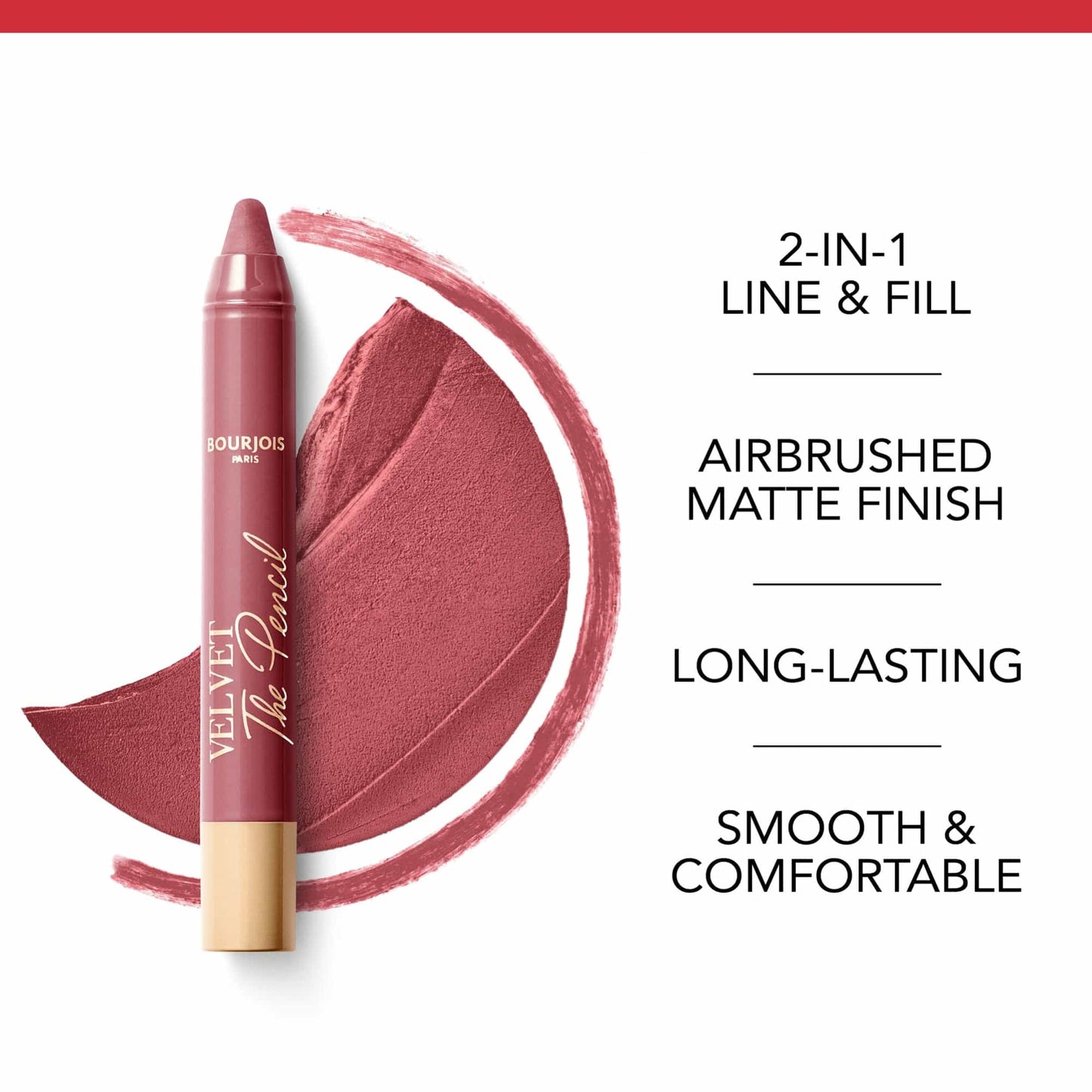 Bourjois Velvet The Pencil Matte Finish Lipliner 1.8g