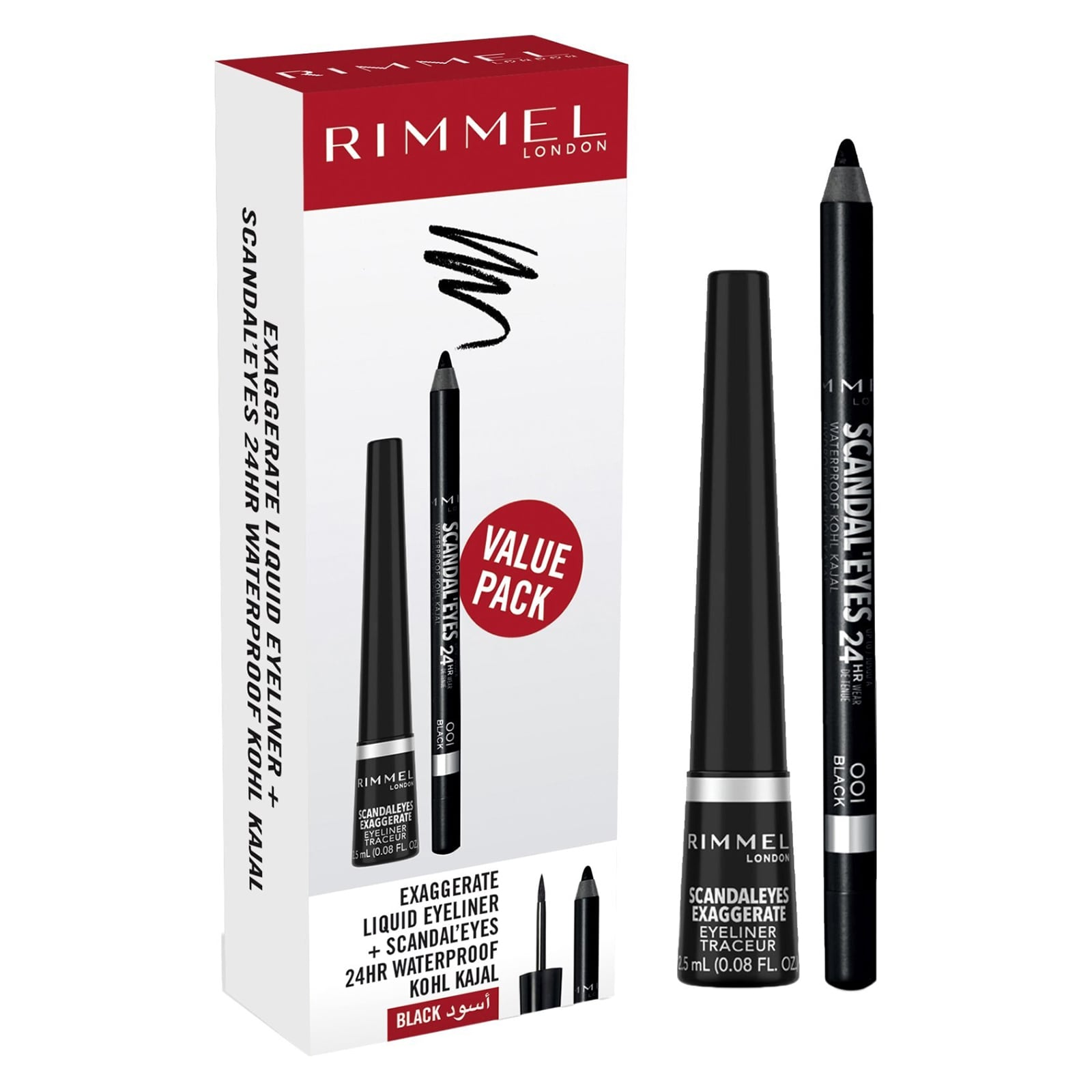 Set Rimmel Rimmel Eyes On You Set Eye Liner Traceur + Scandal Eye Waterproof Kaja