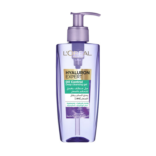 L'Oréal Paris Hyaluron Expert Oil Control Deep Cleansing Gel With Hyaluronic Acid - 200ml