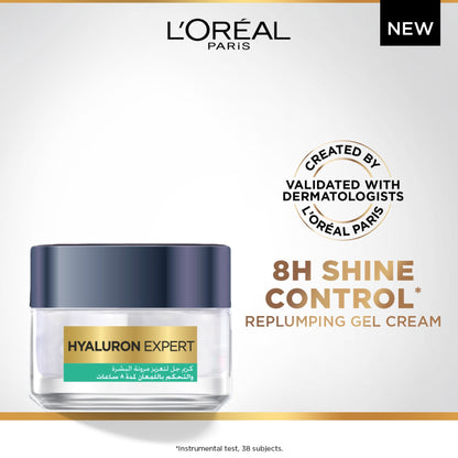 L'Oréal Paris Hyaluron Expert Shine Control Replumping Gel Cream With Hyaluronic Acid - 50ml