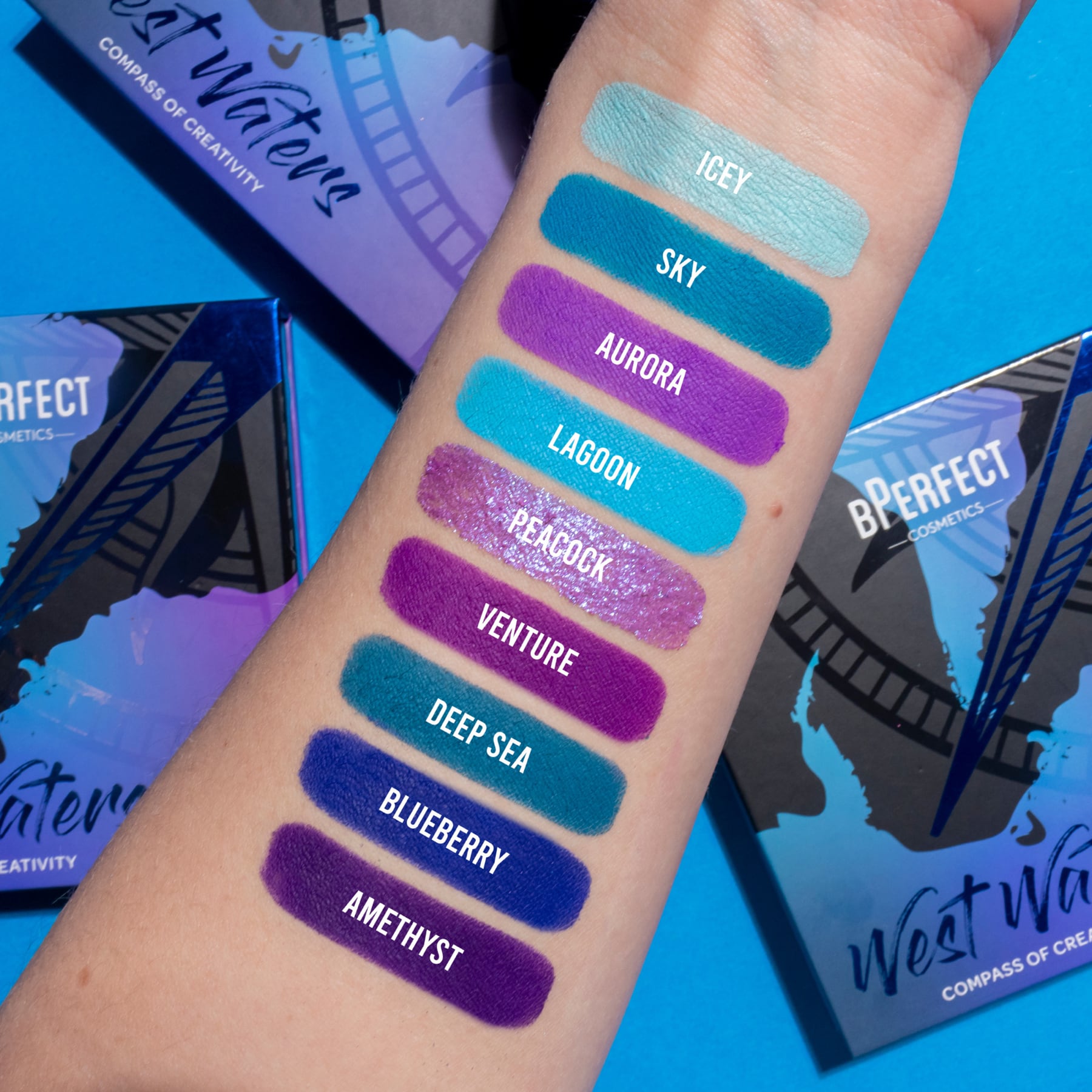 Compass of Creativity Eyeshadow Palette - 9 shades West Waters|110g