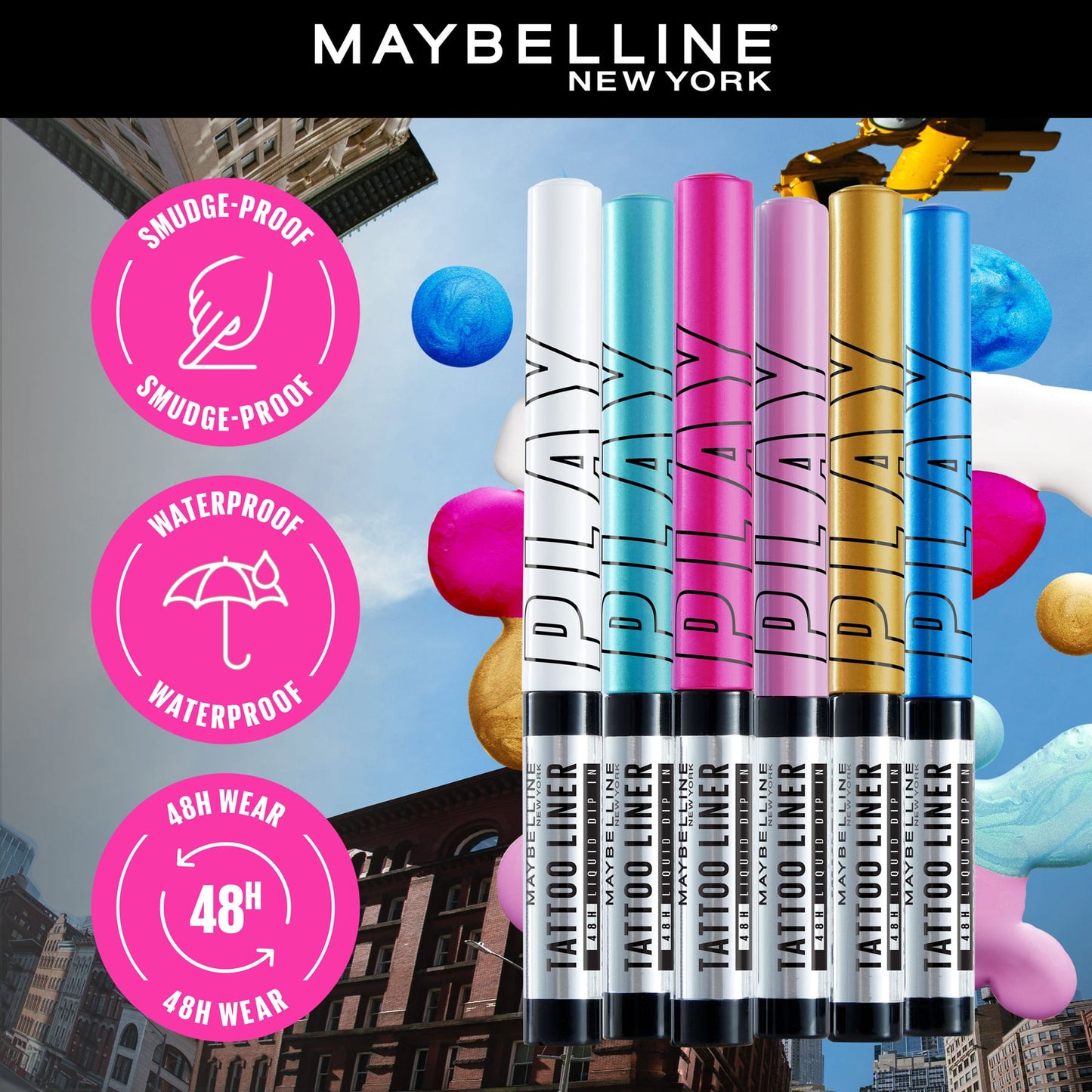Maybelline Tattoo Liner Play Waterproof Liquid Eyeliner Defend