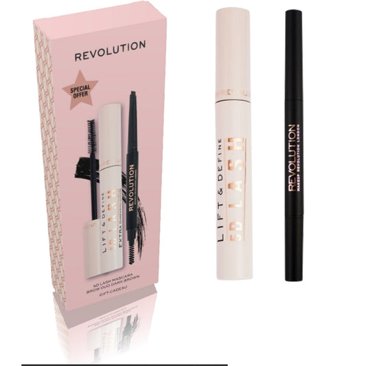 Makeup Revolution 5d Lash Mascara & Duo Brow Definer Pencil