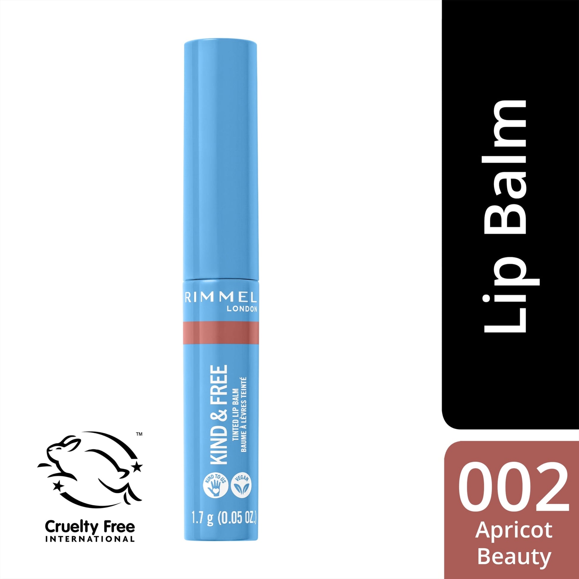 Rimmel London Kind & Free Tinted Lip Balm 1.7g 002 Natural Apricot|10g