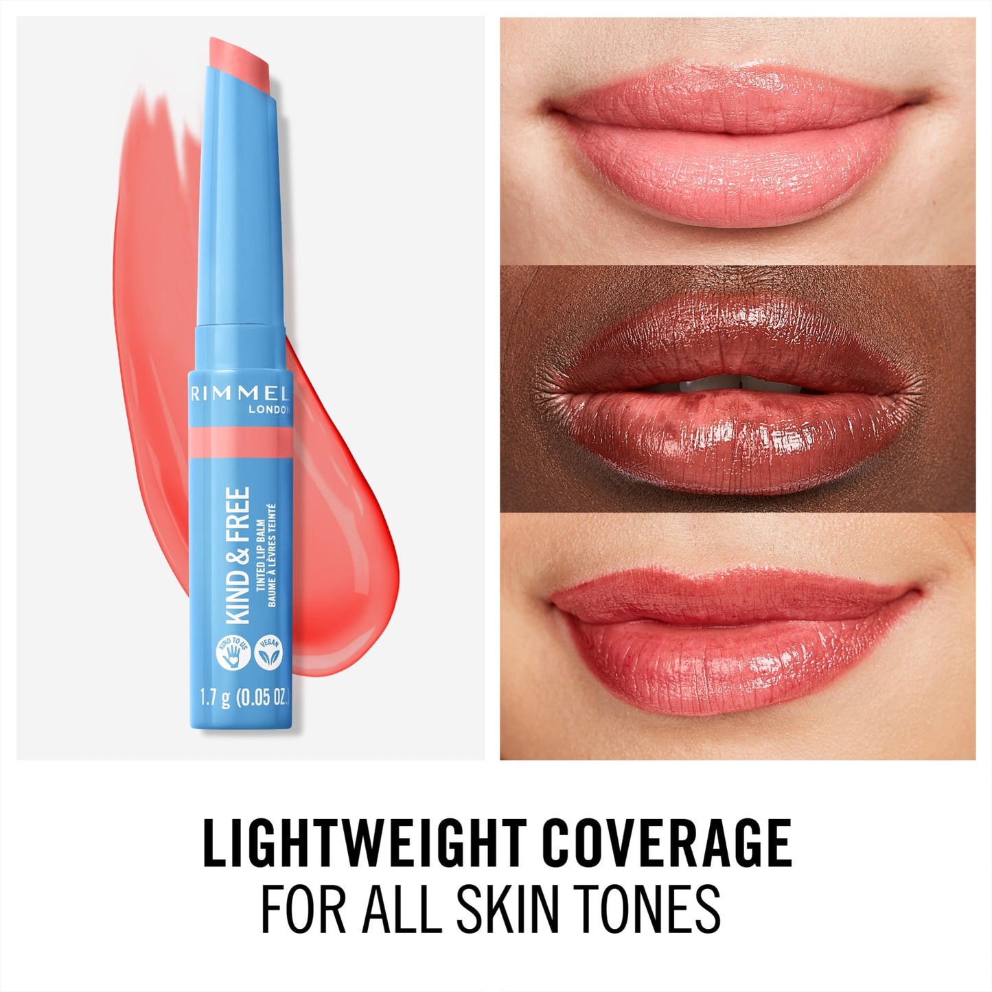 Rimmel London Kind & Free Tinted Lip Balm 1.7g 004 Hibiscus Blaze|10g