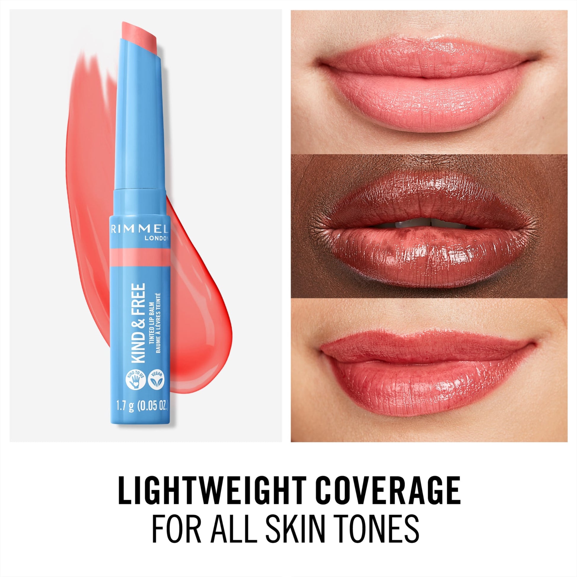Rimmel London Kind & Free Tinted Lip Balm 1.7g 004 Hibiscus Blaze|10g