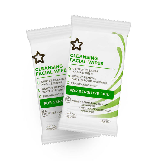Face Cleansing Wipes Sensitive 10pcs x 2 packs 2 x 10pcs